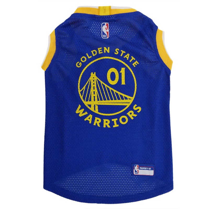 Pets First NBA GOLDEN STATE WARRIORS DOG Jersey, Small - Tank Top Basketball Pet Jersey - Image 1